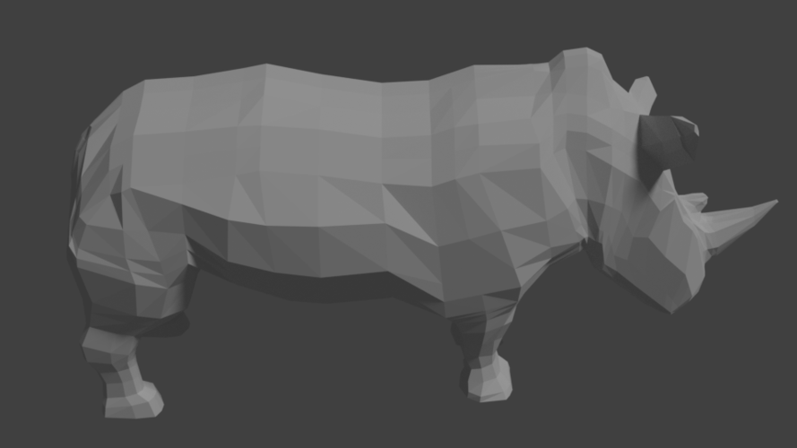 Practice 3D. P9. LowPolyRhino 3D Print 226892