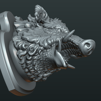 Wild Boar Mounted Head - Thumbnail 4