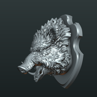 Wild Boar Mounted Head - Thumbnail 6