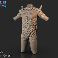 Small Scifi Robot Torso 3D Printing 227027