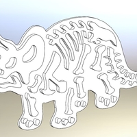 Dinosaurs- Trirog stamp-Cookie cutters-100mm (Free) - Thumbnail 1