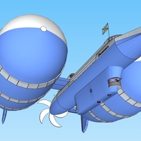 model of the military balloon "Pelican" - Thumbnail 2