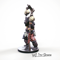 32mm Miniature Wolf Paw Shaman - Thumbnail 2
