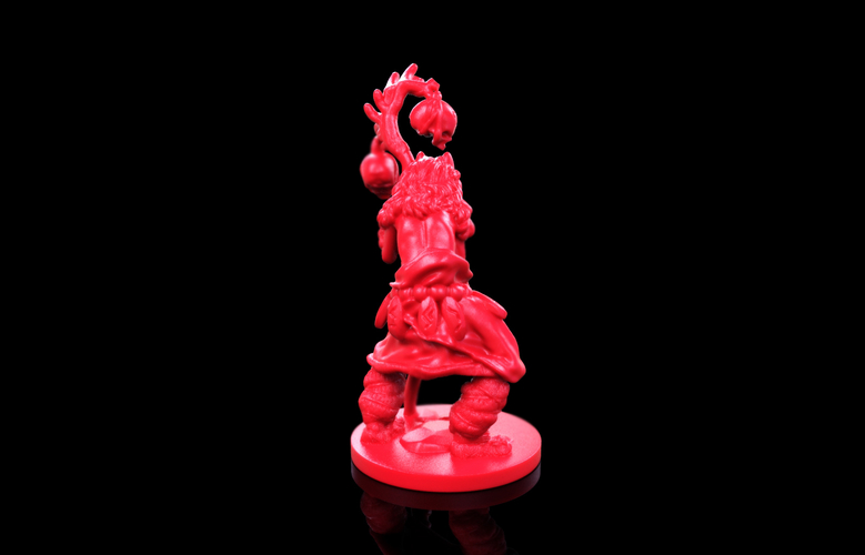 32mm Miniature Wolf Paw Shaman 3D Print 227142