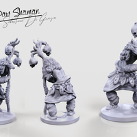 32mm Miniature Wolf Paw Shaman - Thumbnail 6
