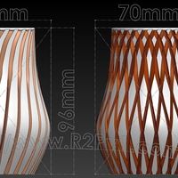 Small Vase #442 and Vase #443 3D Printing 227248