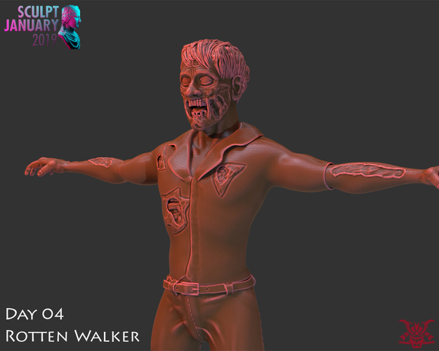 Zombie Inspired by The Walking Dead 3D Print 227255