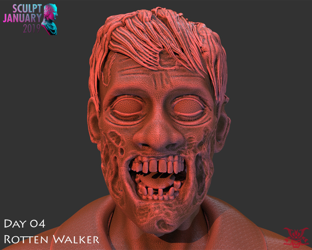 Zombie Inspired by The Walking Dead 3D Print 227262