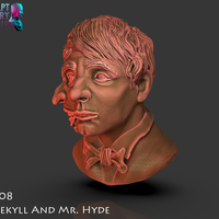 Bust of Dr Jekyll and Mr Hyde - Thumbnail 3
