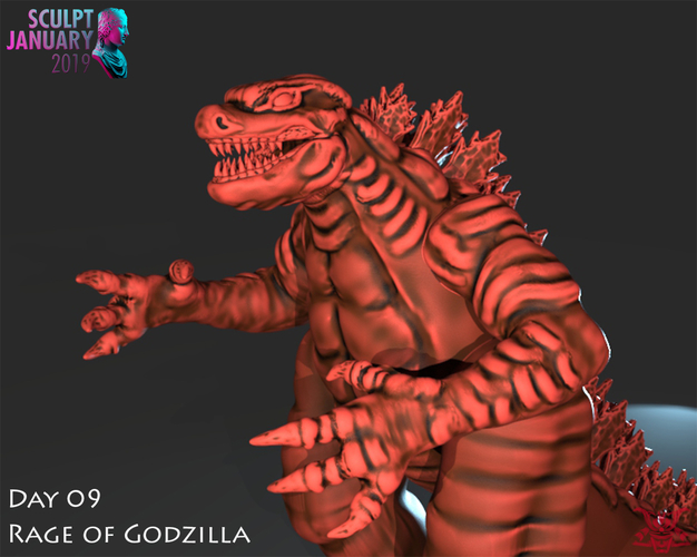 Stylized Godzilla 3D Print 227389