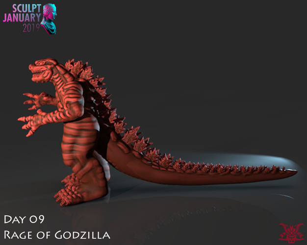 Stylized Godzilla 3D Print 227391