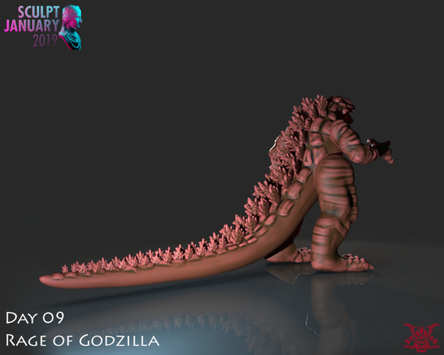 Stylized Godzilla 3D Print 227392