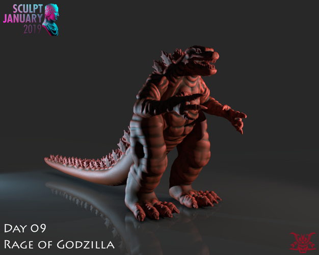 Stylized Godzilla 3D Print 227394