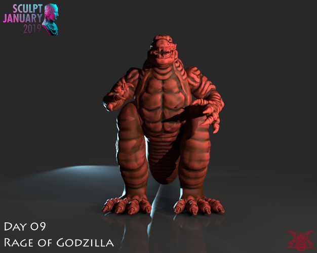Stylized Godzilla 3D Print 227395