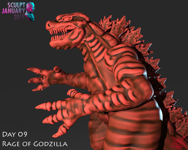 Stylized Godzilla 3D Print 227396