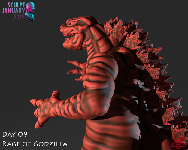 Stylized Godzilla 3D Print 227400