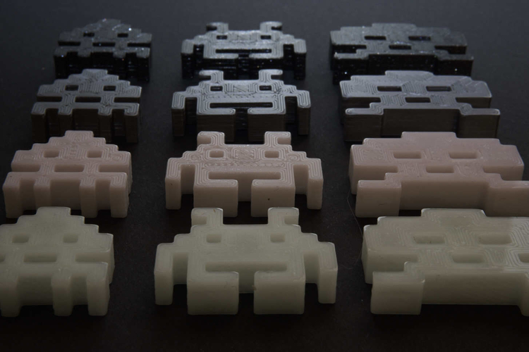 Tiny Space Invaders (Magnets) 3D Print 227441