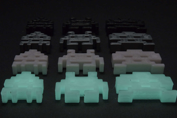 Tiny Space Invaders (Magnets) 3D Print 227442