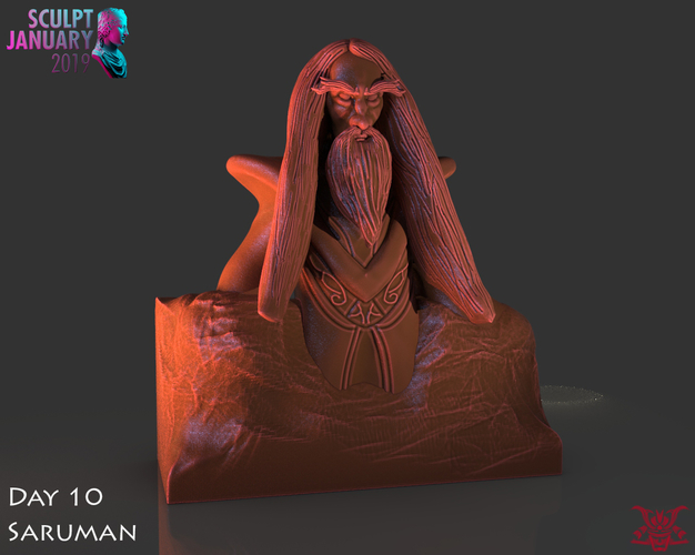 Stylized Saruman 3D Print 227455