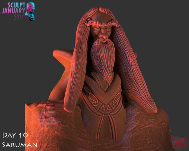 Stylized Saruman 3D Print 227456