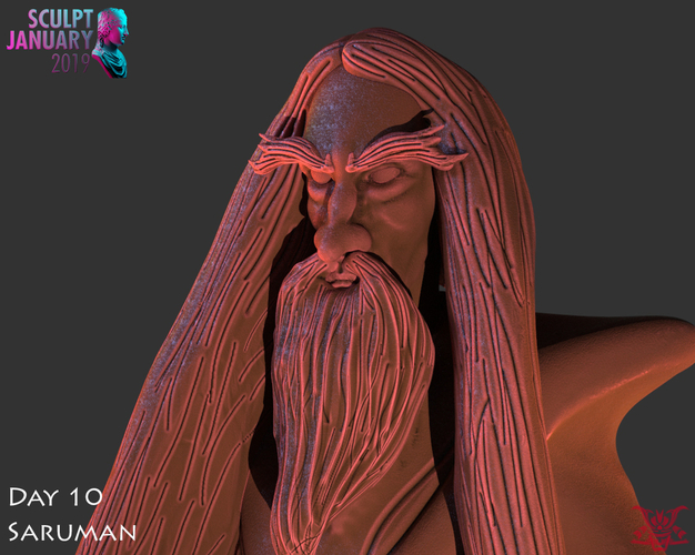 Stylized Saruman 3D Print 227457