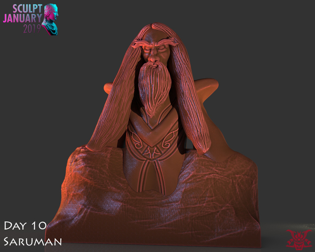 Stylized Saruman 3D Print 227458