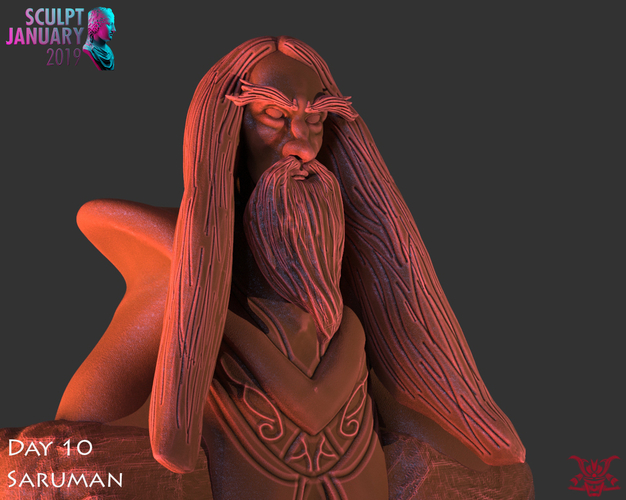 Stylized Saruman 3D Print 227459