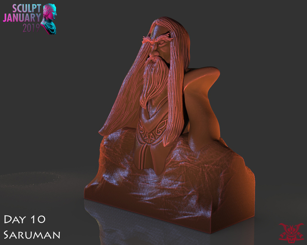 Stylized Saruman 3D Print 227463