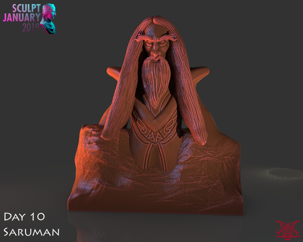 Stylized Saruman 3D Print 227464