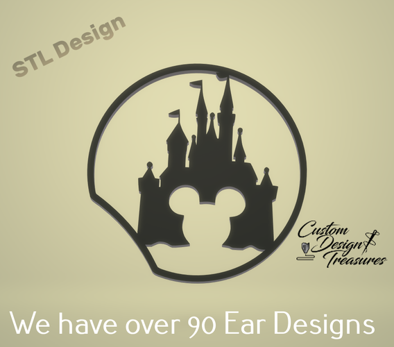 Mickey Castle - Mouse Ear 3D Print 227585