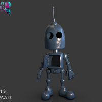 Stylized Tin Man Robot - Thumbnail 1