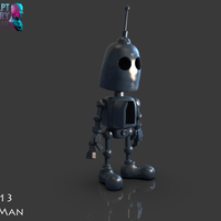 Stylized Tin Man Robot - Thumbnail 2