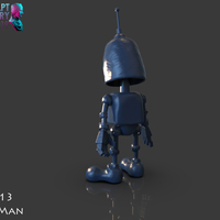 Stylized Tin Man Robot - Thumbnail 3
