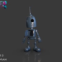 Stylized Tin Man Robot - Thumbnail 7
