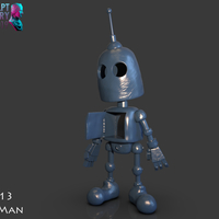 Stylized Tin Man Robot - Thumbnail 8