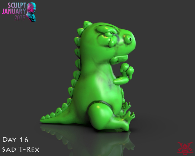 Sad T-Rex 3D Print 227713