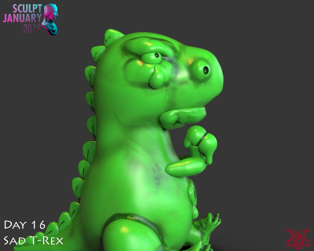 Sad T-Rex 3D Print 227719