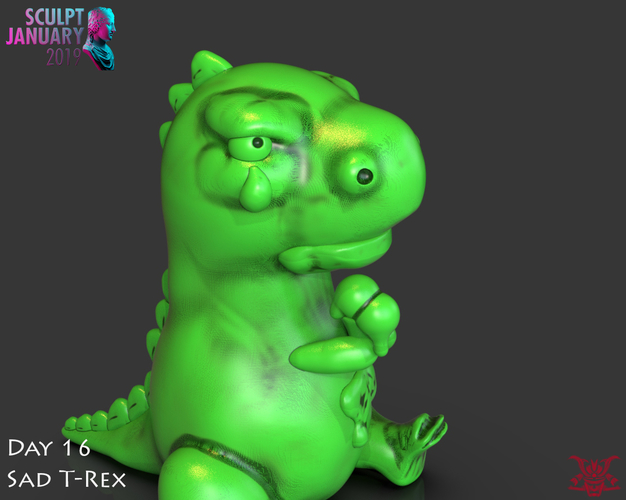 Sad T-Rex 3D Print 227721