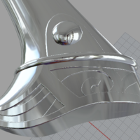 THE LUNAR STEEL WAR AXE FROM SKYRIM 3D PRINT MODEL - Thumbnail 4