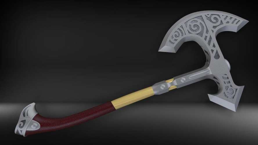 THE LUNAR STEEL WAR AXE FROM SKYRIM 3D PRINT MODEL 3D Print 227807