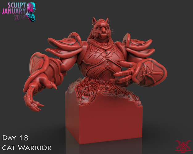 Cat Warrior 3D Print 227808