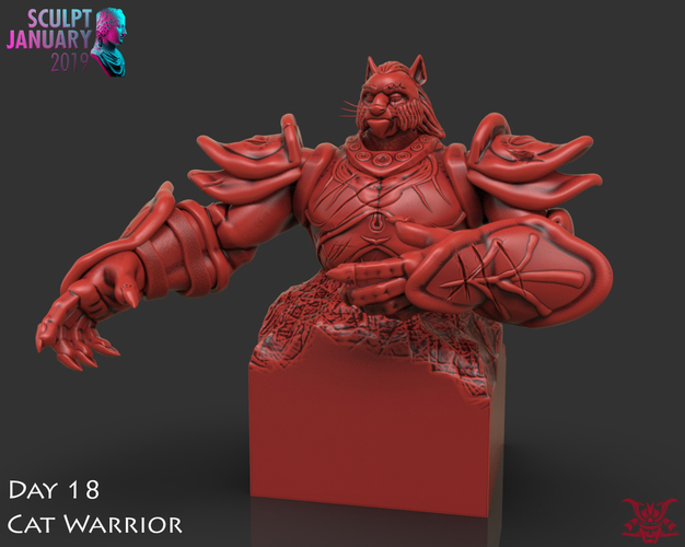 Cat Warrior 3D Print 227809