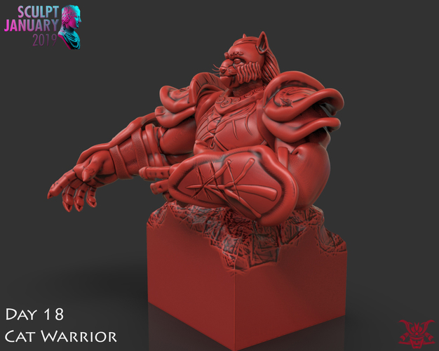 Cat Warrior 3D Print 227810