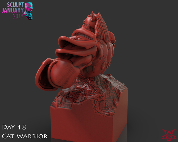 Cat Warrior 3D Print 227811