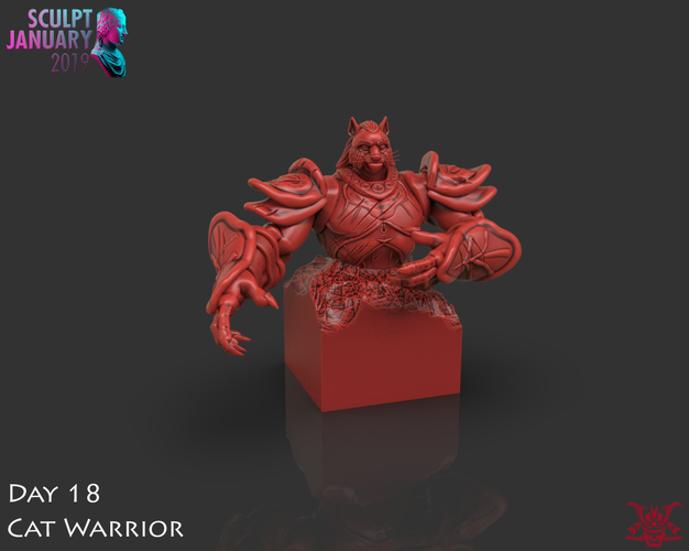 Cat Warrior 3D Print 227821