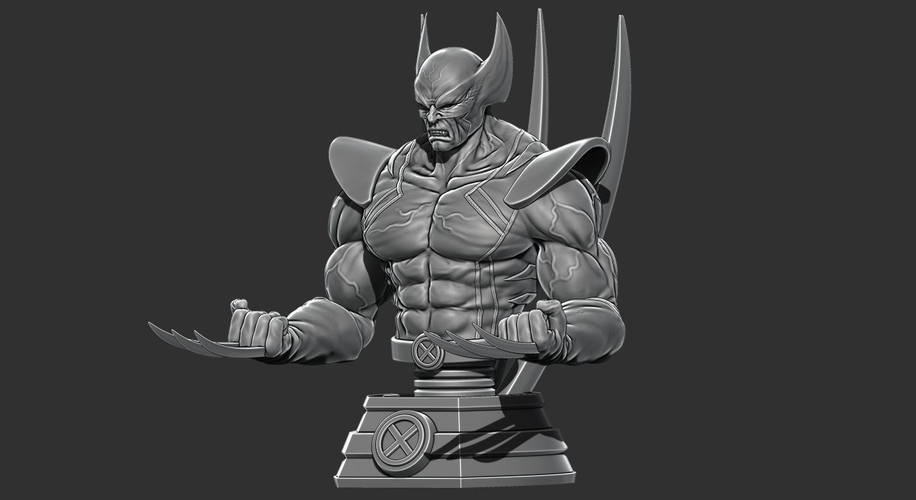 Wolverine bust from Marvel - 3D print - STL file 3D Print 227854