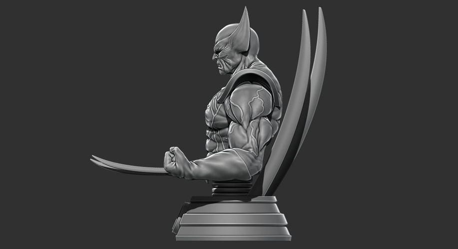 Wolverine bust from Marvel - 3D print - STL file 3D Print 227855