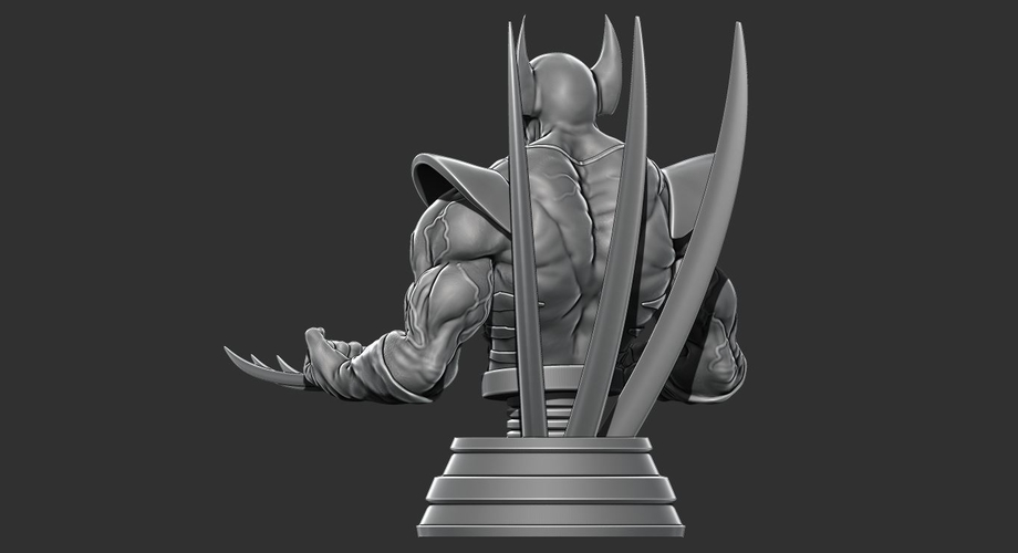 Wolverine bust from Marvel - 3D print - STL file 3D Print 227856