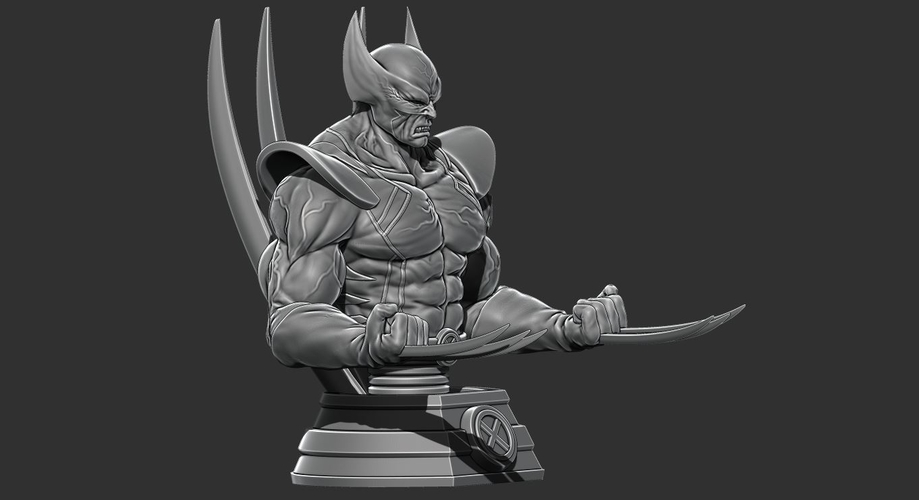 Wolverine bust from Marvel - 3D print - STL file 3D Print 227859