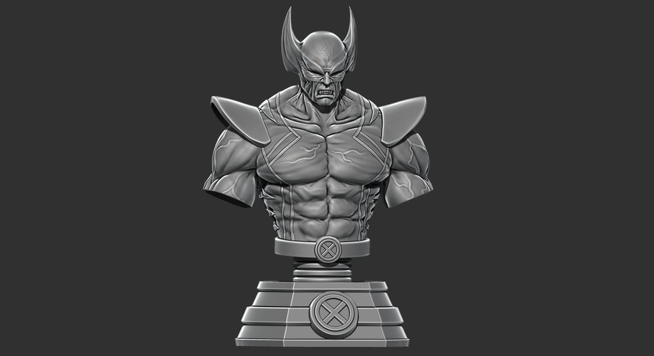 Wolverine bust from Marvel - 3D print - STL file 3D Print 227860